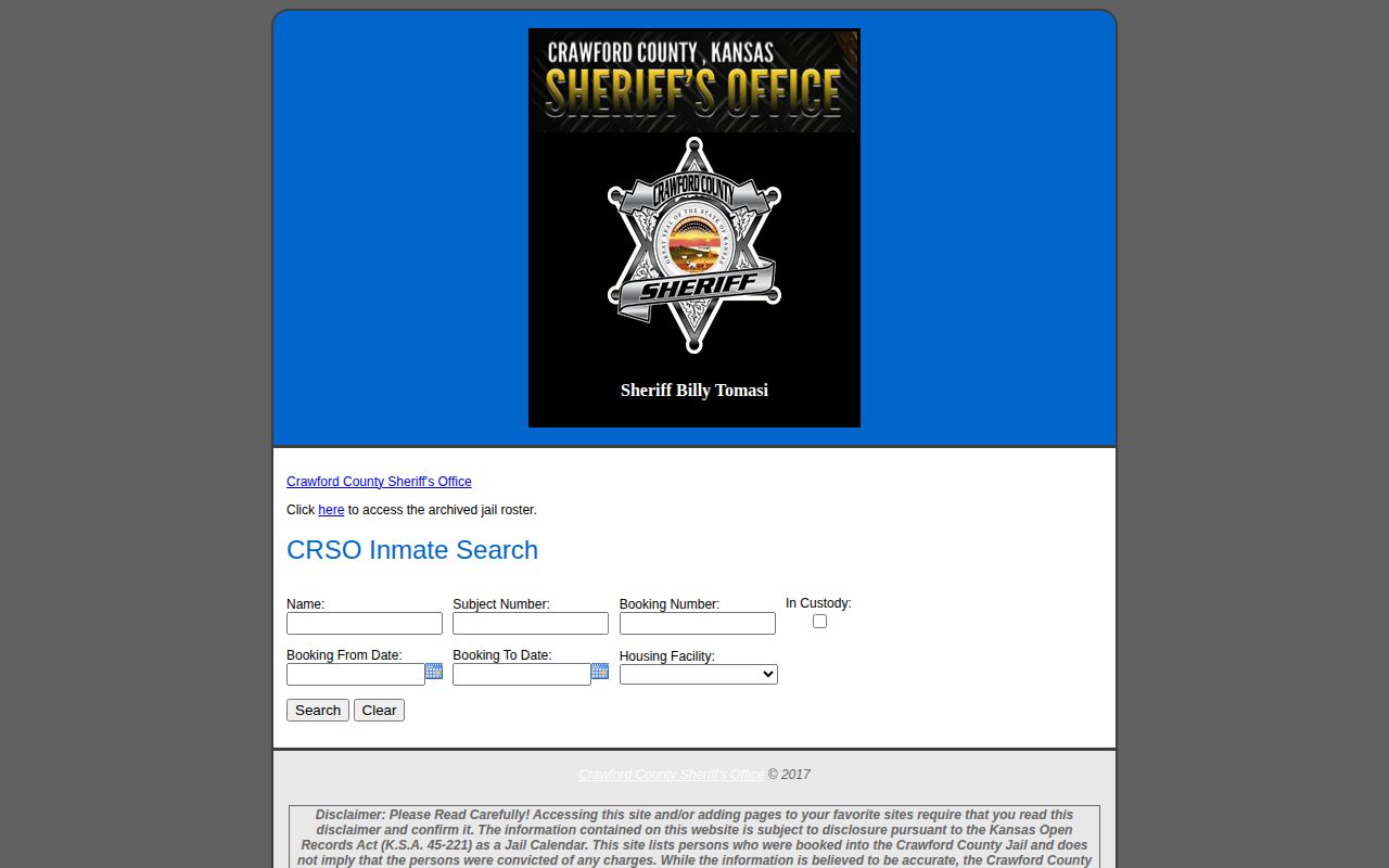 Crawford County busted mugshot roster search